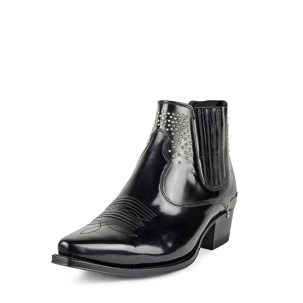 sendra-boots-14561-jaen-antic-negro-damen-stiefelette-schwarz image 2