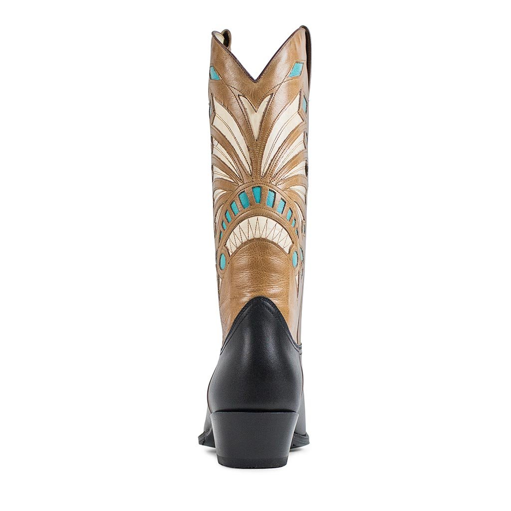 sendra-boots-5071-cuervo-cowboy-stiefel-nappa-schwarz-braun image 4