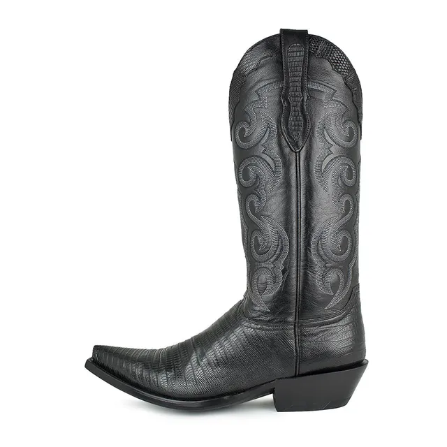 sendra-boots-texas-lizard-tejus-exotik-cowboystiefel-schwarz-limitiert image 1