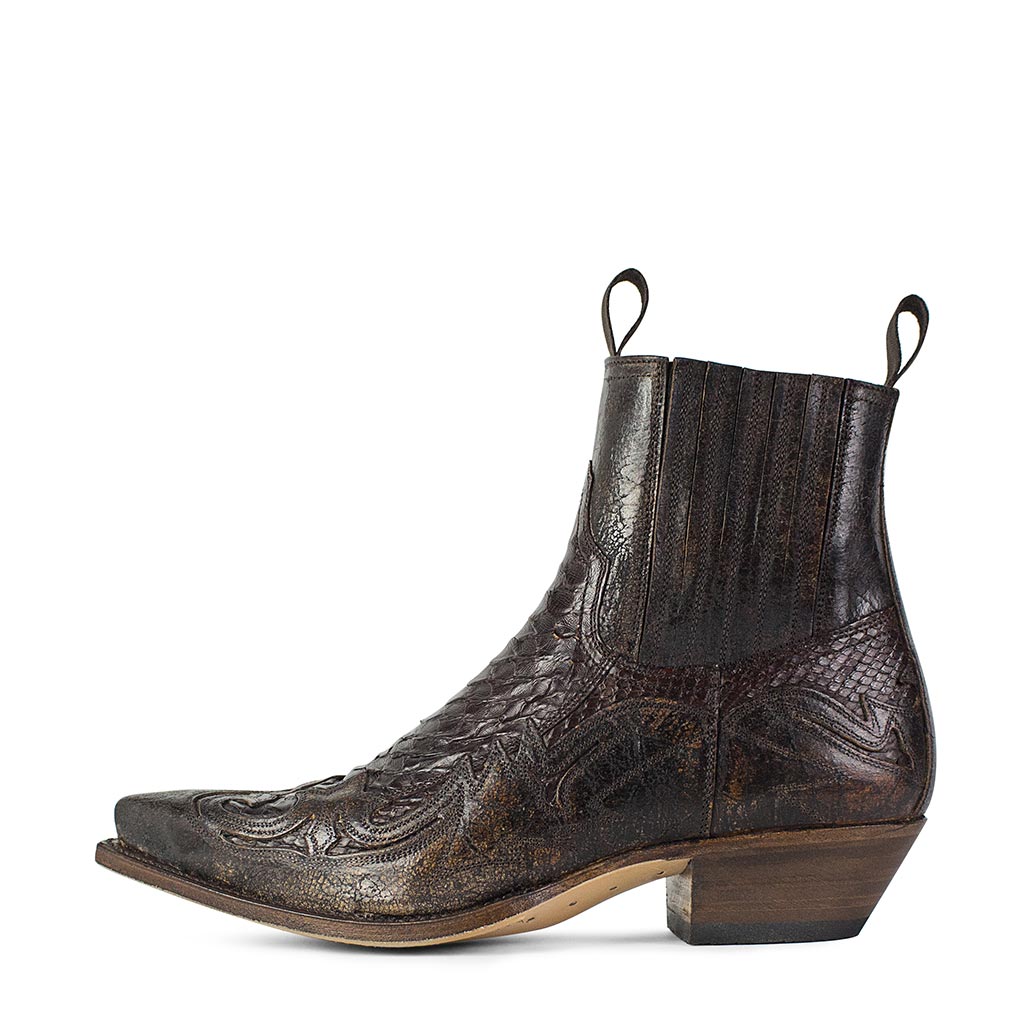 sendra-boots-4660p-cuervo-piton-herren-cowboy-exotic-stiefel image 1