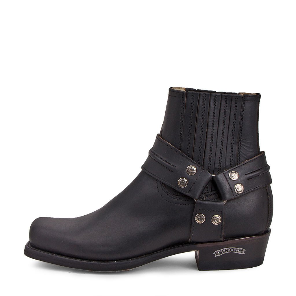 sendra-boots-2746-pete-pull-oil-negro-cowboy-stiefelette-aus-schwarzem-leder-mit image 1