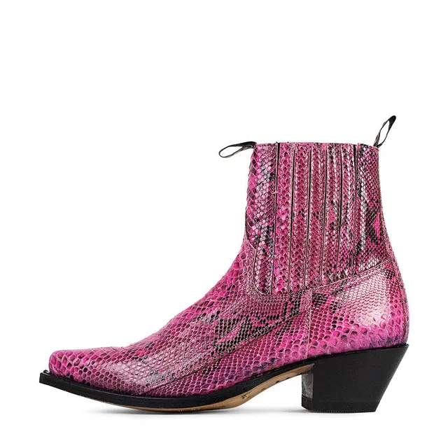 sendra-boots-4375-pico-piton-exotic-stiefel-fuchsia-python-damen image 1