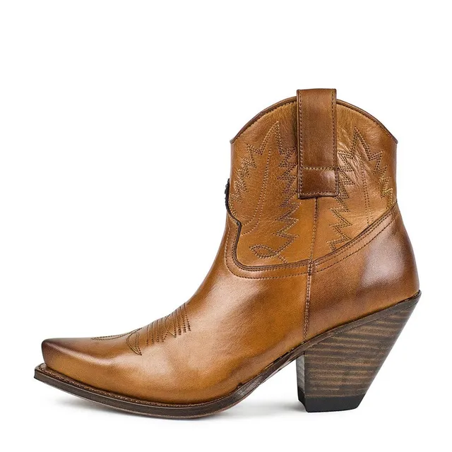 sendra-boots-10779-gorca-salvaje-miele-cowboy-stiefelette image 1