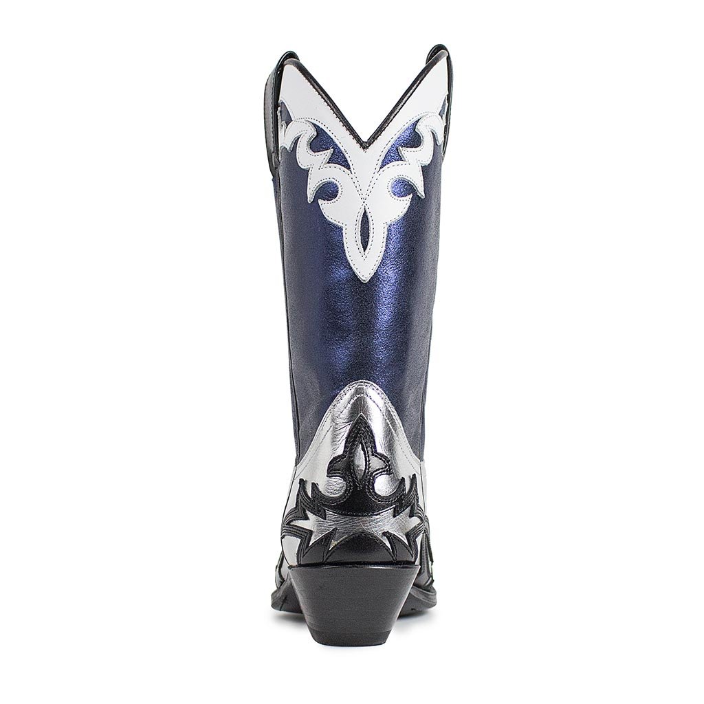 sendra-boots-15791-cuervo-laminado-cowboy-stiefel-schwarz-silber-blau image 4