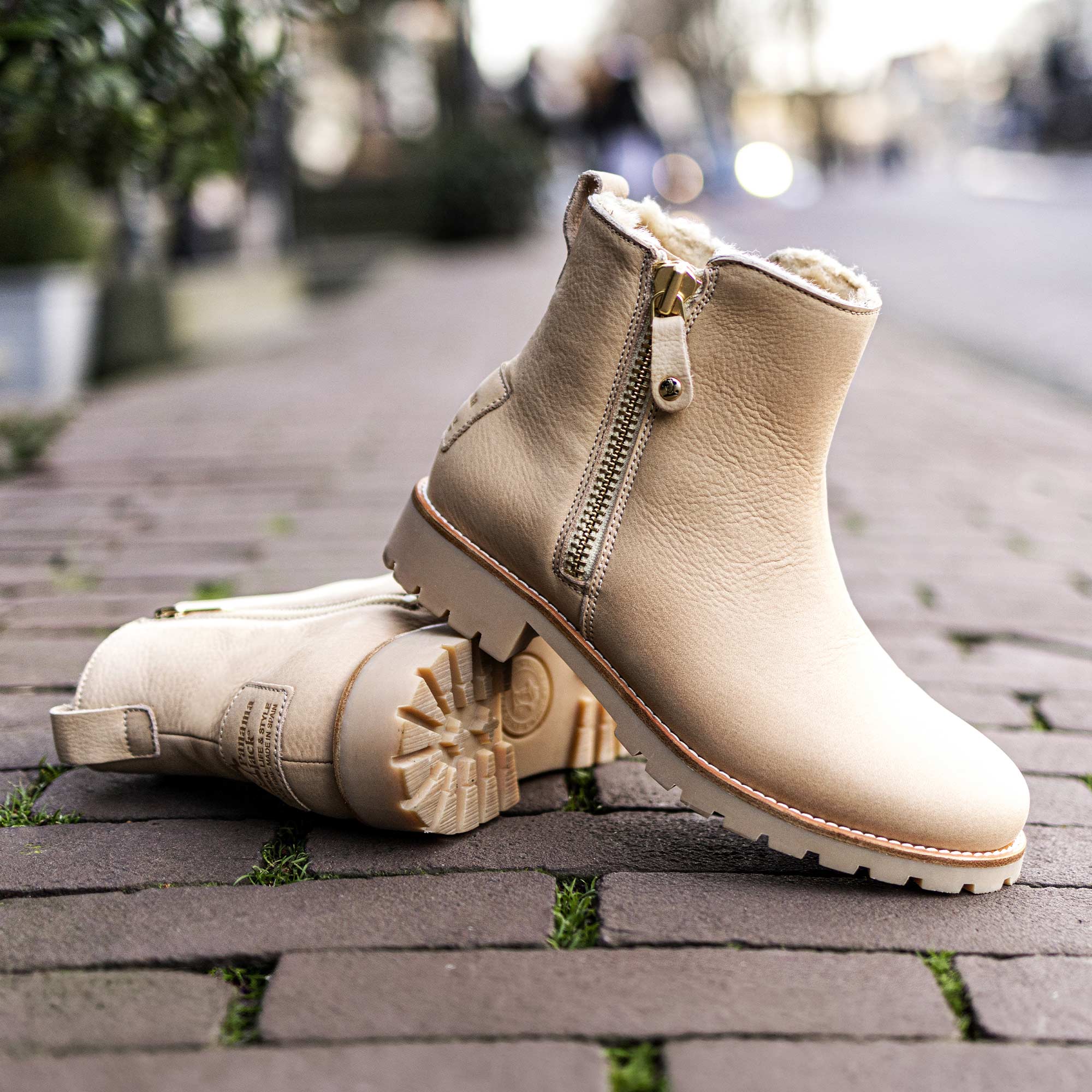 panama-jack-fiore-trav-b5-nobuck-crema-flache-damenstiefelette image 8