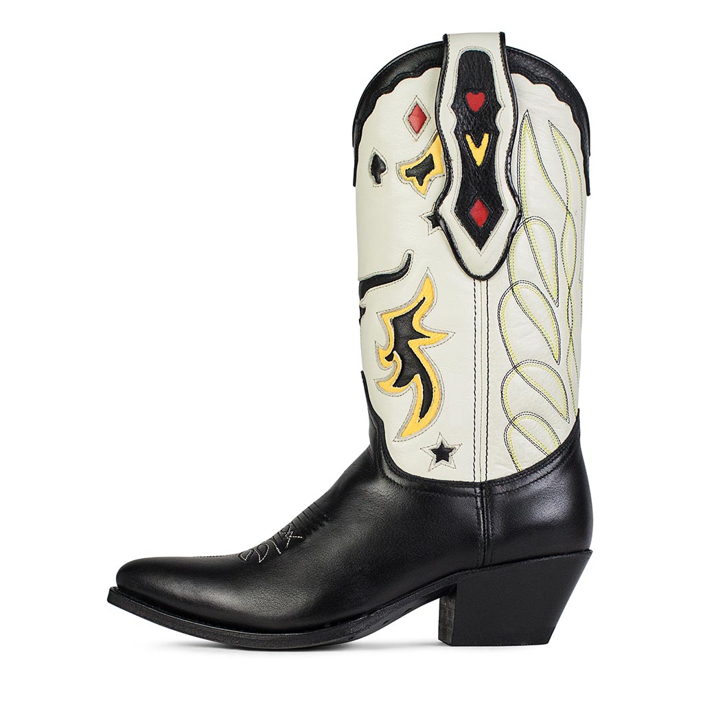 sendra-boots-18389-lia-cowboystiefel-schwarz-wei image 1