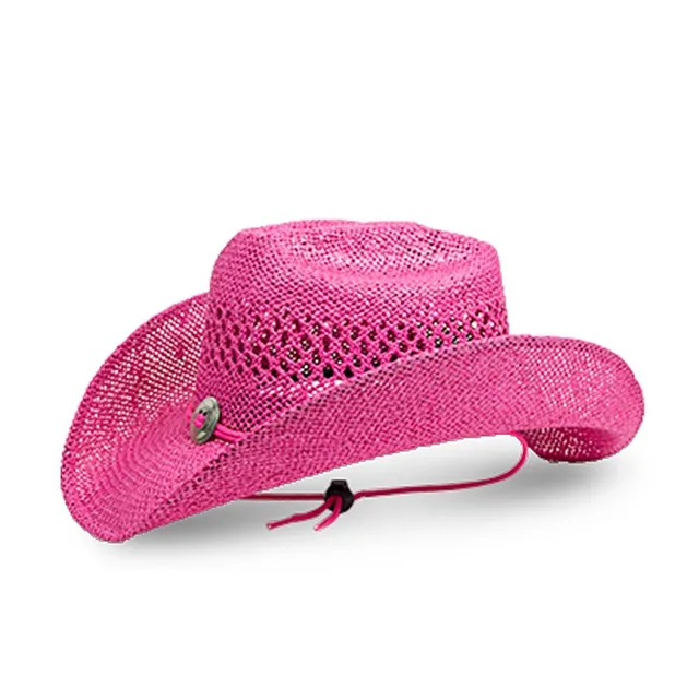 sendra-boots-sombrero-flor-fucsia-country-strohhut image 1