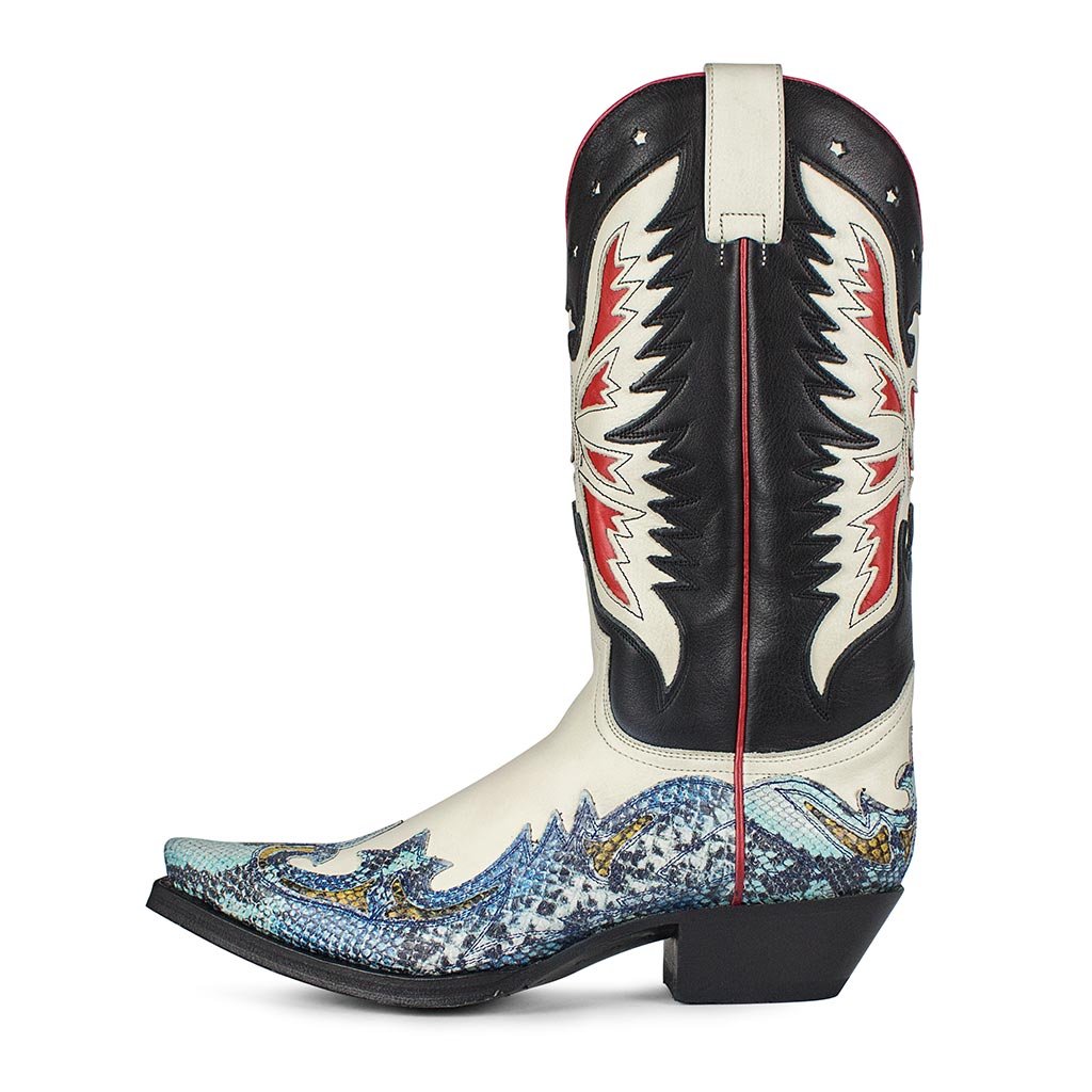 sendra-boots-17607p-cuervo-westernstiefel-salvaje-avorio-negro image 1