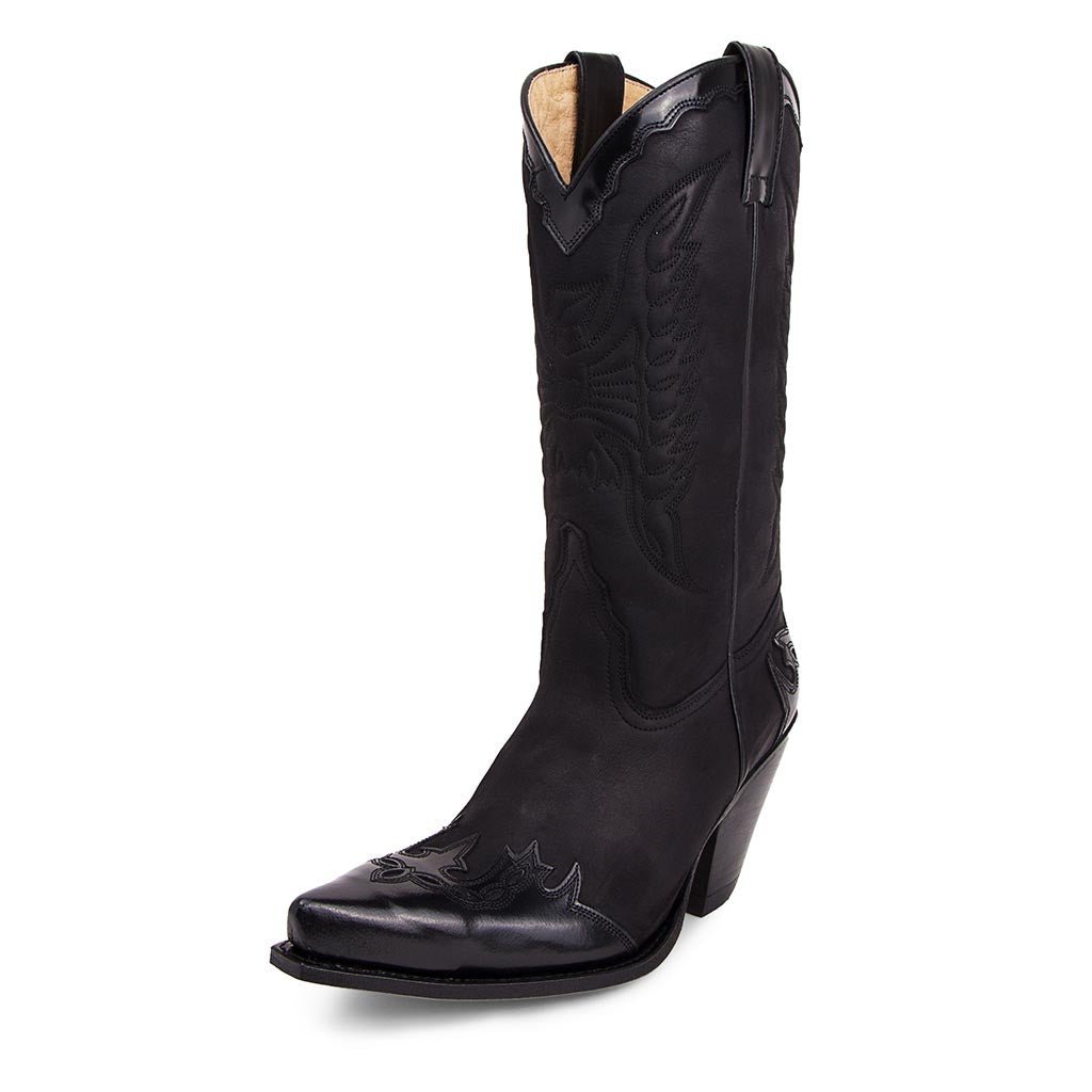 sendra-boots-2560-gorca-flora-nobuk-damen-cowboystiefel-schwarz image 2