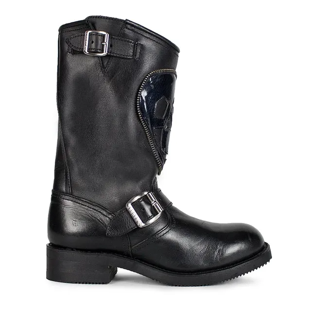 sendra-boots-r3165-carol-negro-schwarze-leder-stiefel image 1