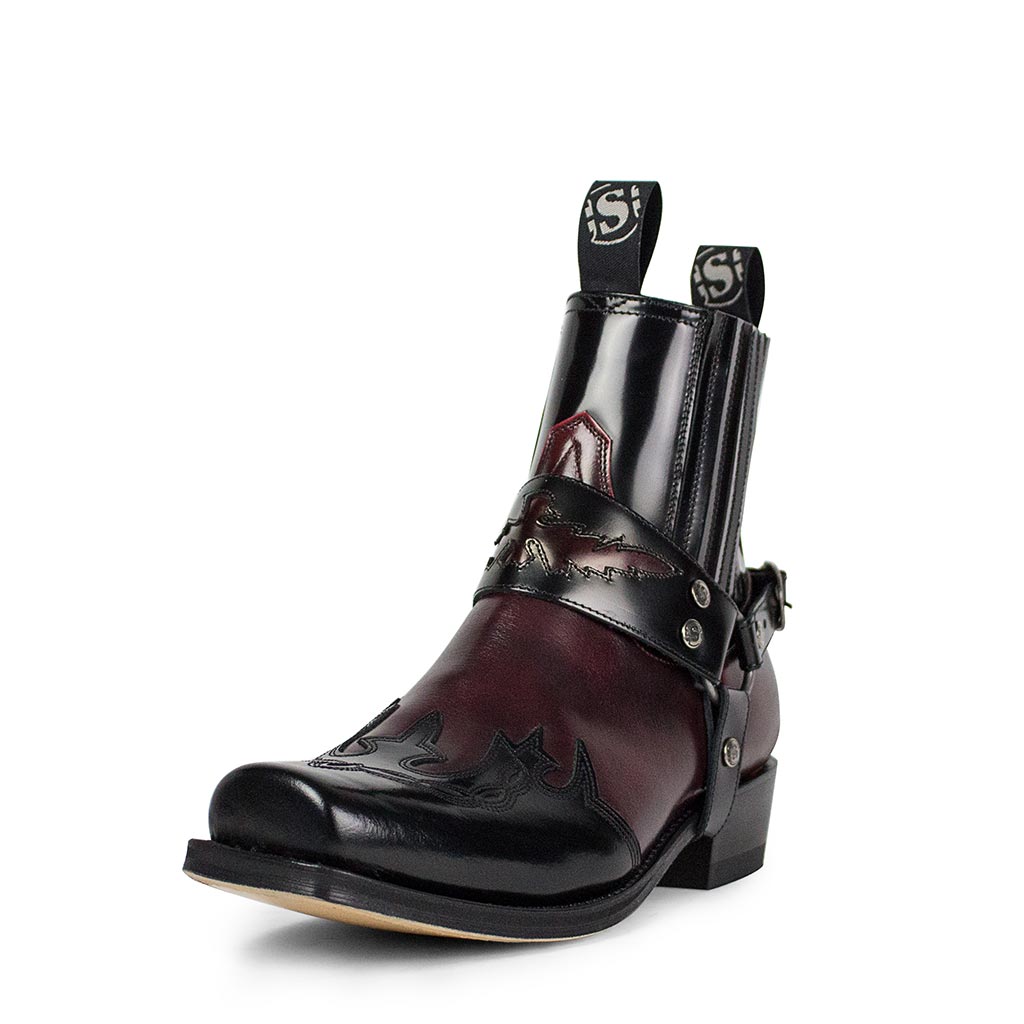sendra-boots-7811-blues-florentic-cowboystiefel-schwarz-rot image 2