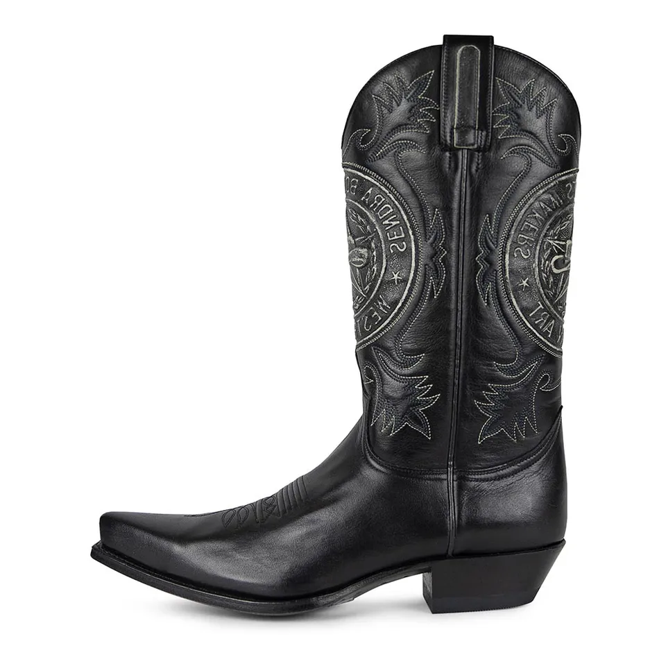 sendra-boots-2587-cuervo-salvaje-negro-cowboystiefel-spitz image 1
