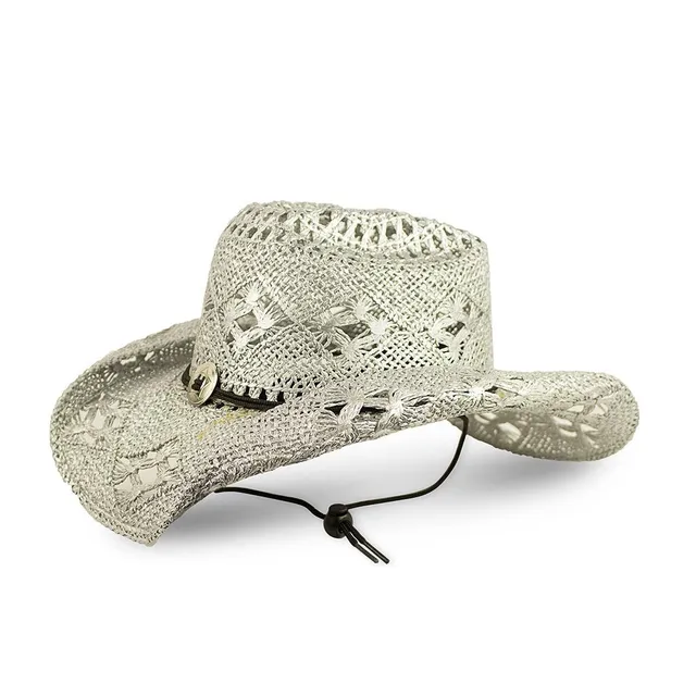 sendra-boots-sombrero-gisselle-cowboyhut-silber-stroh image 1