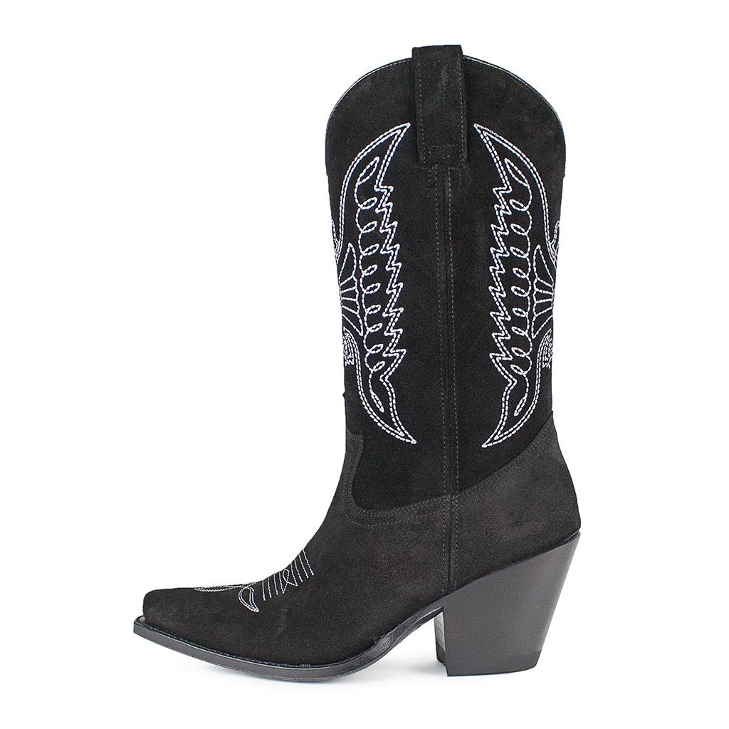 sendra-boots-16800-lula-serraje-negro-damen-cowboystiefel-schwarz-8-cm image 1