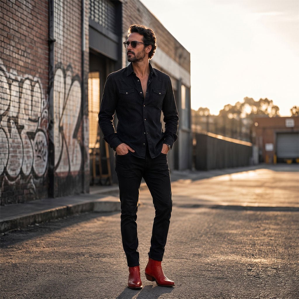 sendra-boots-4660-cuervo-ciclon-rojo-cowboystiefel image 7