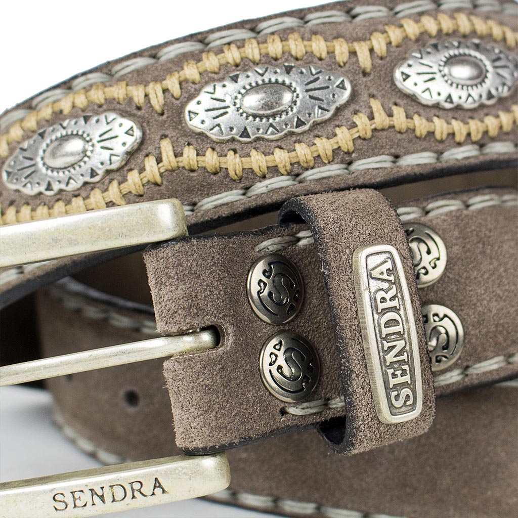sendra-boots-7606-serraje-taupe-nieten-g-rtel-leder image 3
