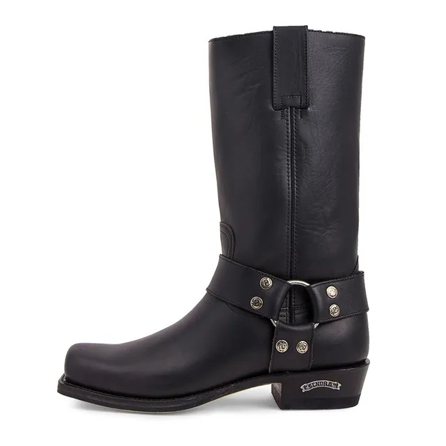 sendra-boots-1918-pete-pull-oil-negro-biker-stiefel image 1