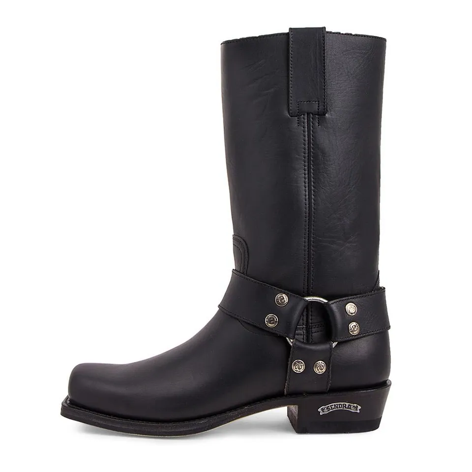 sendra-boots-1918-pete-pull-oil-negro-biker-stiefel image 1