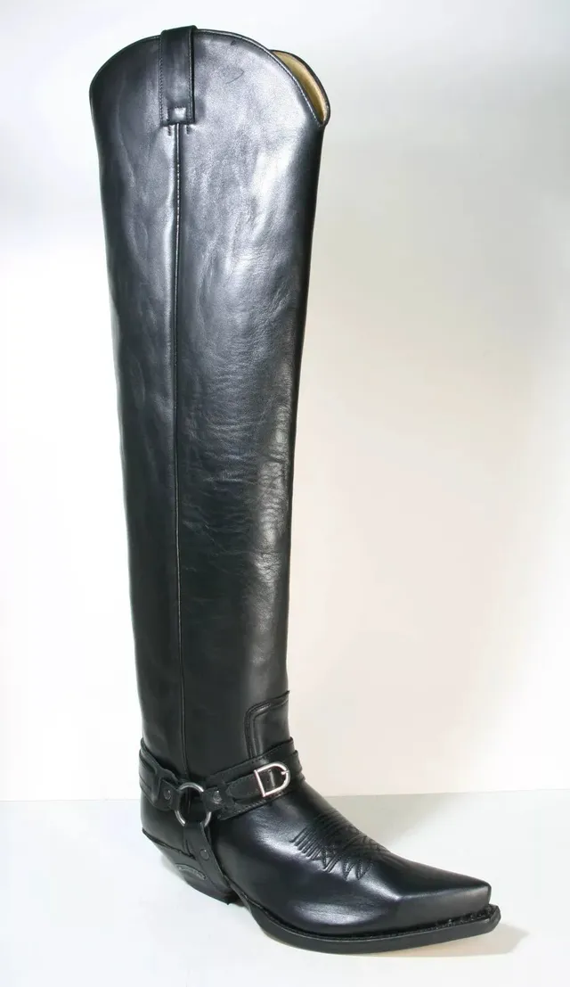 sendra-boots-encargo-especial-hohe-biker-lederstiefel-schwarz-gr-41 image 1