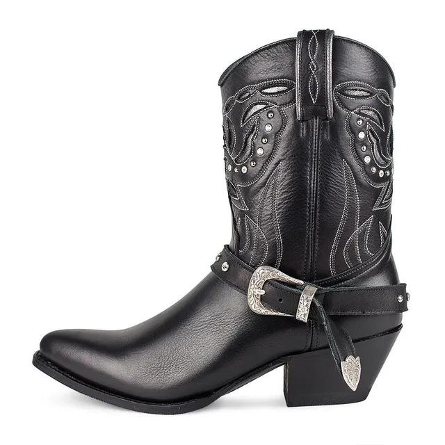 sendra-boots-15260-lia-salvaje-schwarz-polveroso-damen-cowboy-boot-mit-5-cm-absa image 1