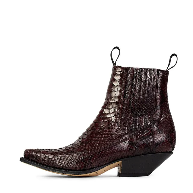 sendra-boots-1692p-lucky-piton-barr-vino-1-brillo-exotic-boot image 1
