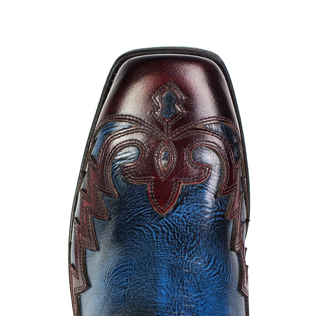 sendra-boots-13887-blues-hurricane-biker-stiefelette-blau-rot image 5