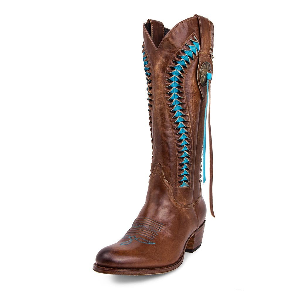 sendra-boots-8990-debora-olimpia-damenstiefel-braun-t-rkis image 2