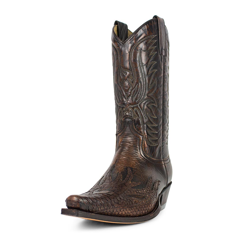 sendra-boots-7013p-python-barr-marron-exotic-stiefel image 2