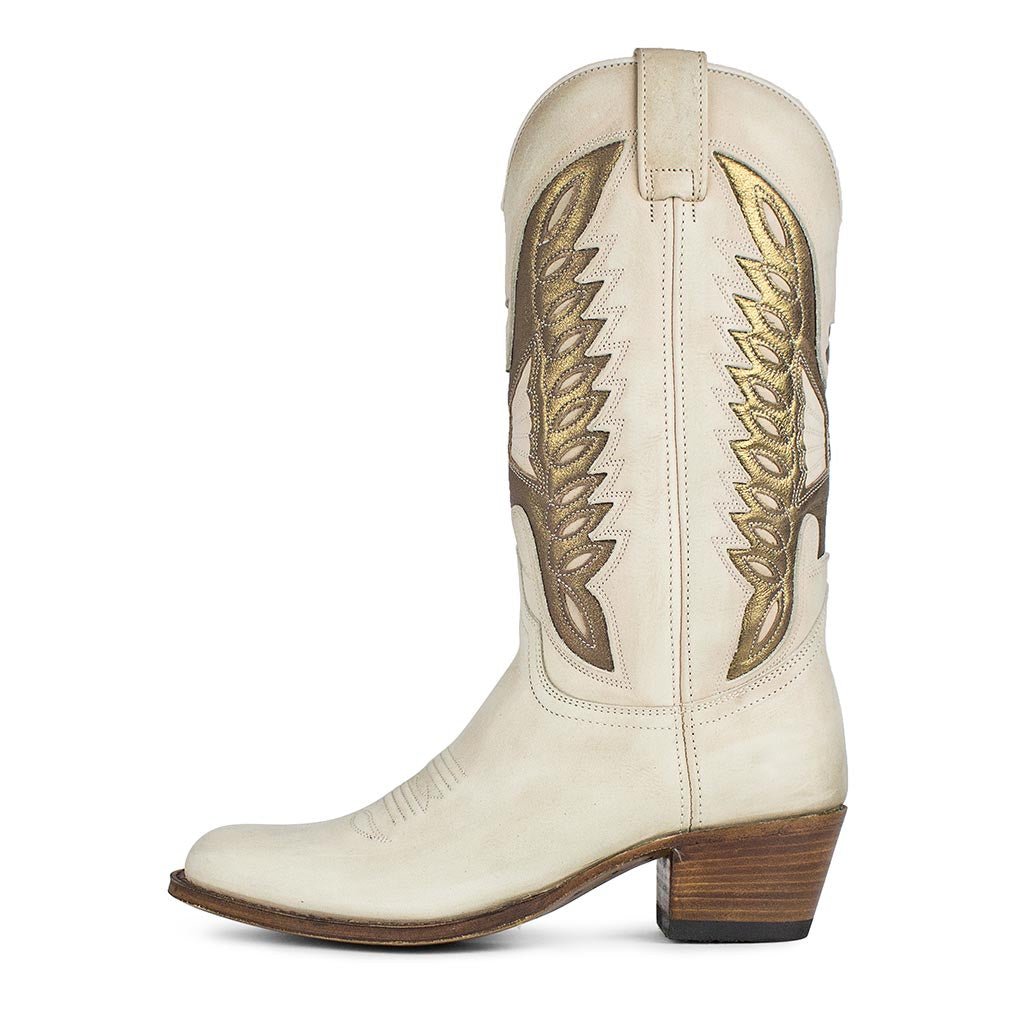sendra-boots-8850-debora-floter-beige-cowboystiefel-wei-gold image 1