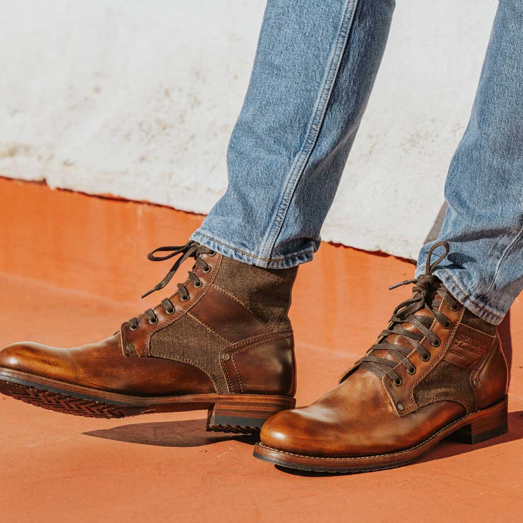 sendra-boots-11931-kaspar-schn-rboot-braun-leder-textil image 3