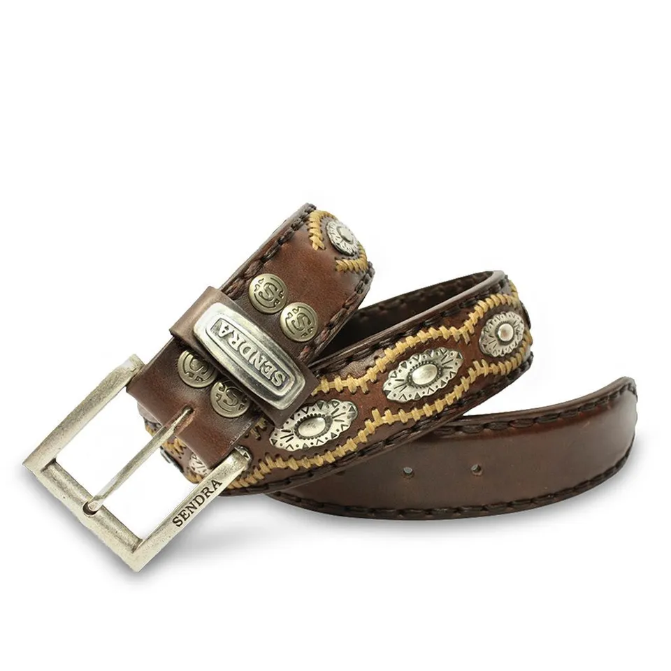sendra-boots-7606-marron-lederg-rtel-4-cm-mit-wechsel-schnalle image 1