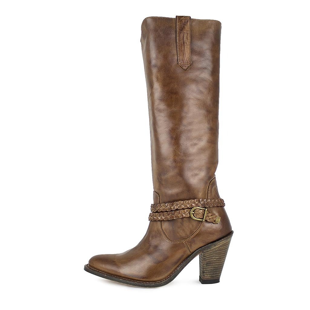 sendra-boots-6616-newf-damenstiefel-schwarz-messing-9-cm image 1