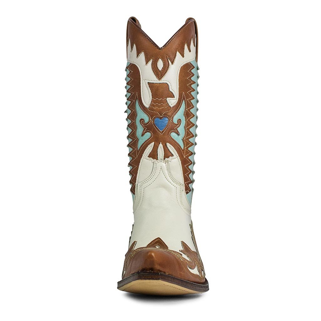 sendra-boots-3840-cuervo-salvaje-avorio-cowboy-stiefel-damen image 3