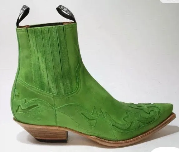sendra-boots-4660-cuervo-cowboystiefel-gr-n-leder-gr-e-48 image 1