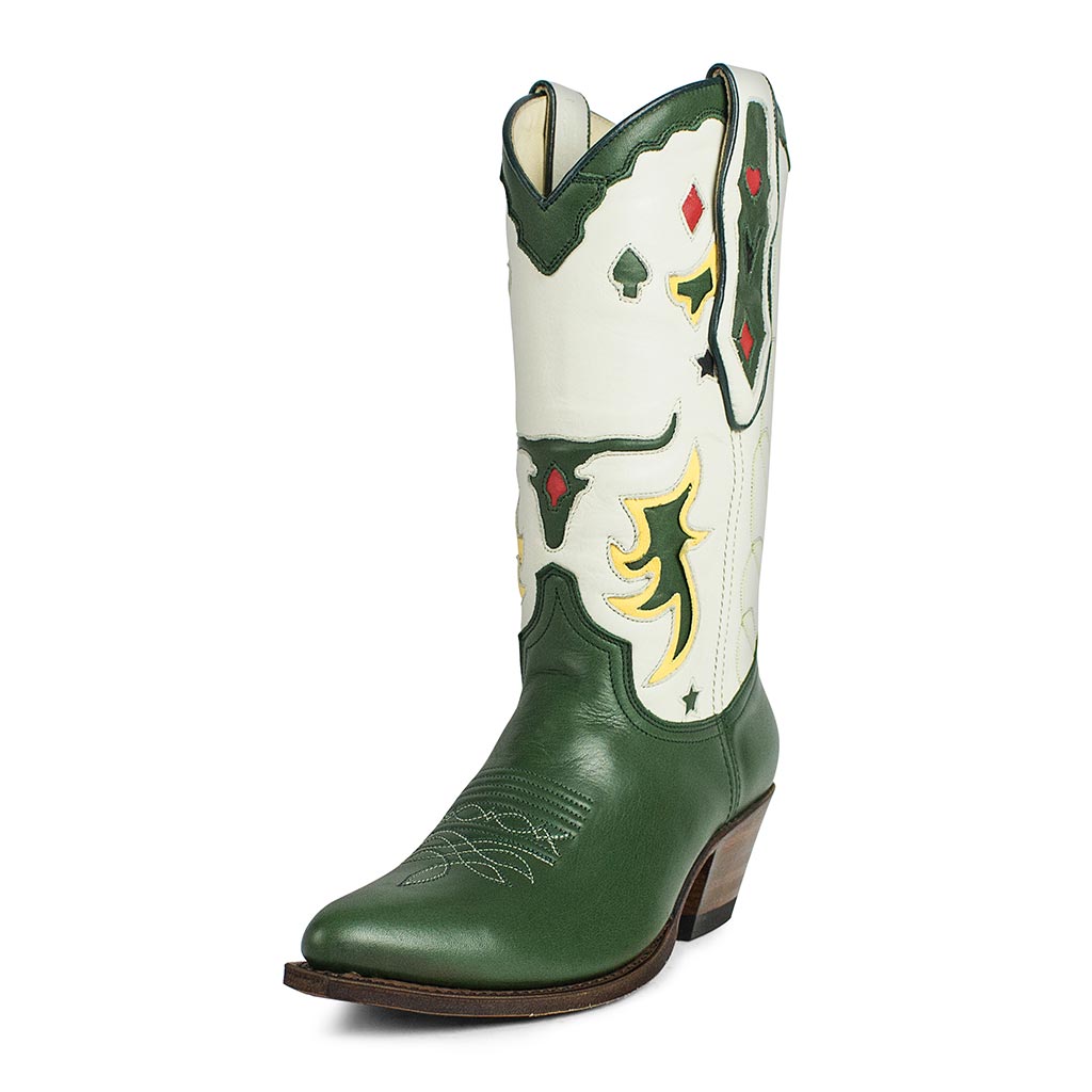sendra-boots-18389-lia-westernstiefel-wei-gr-n-goodyear image 2