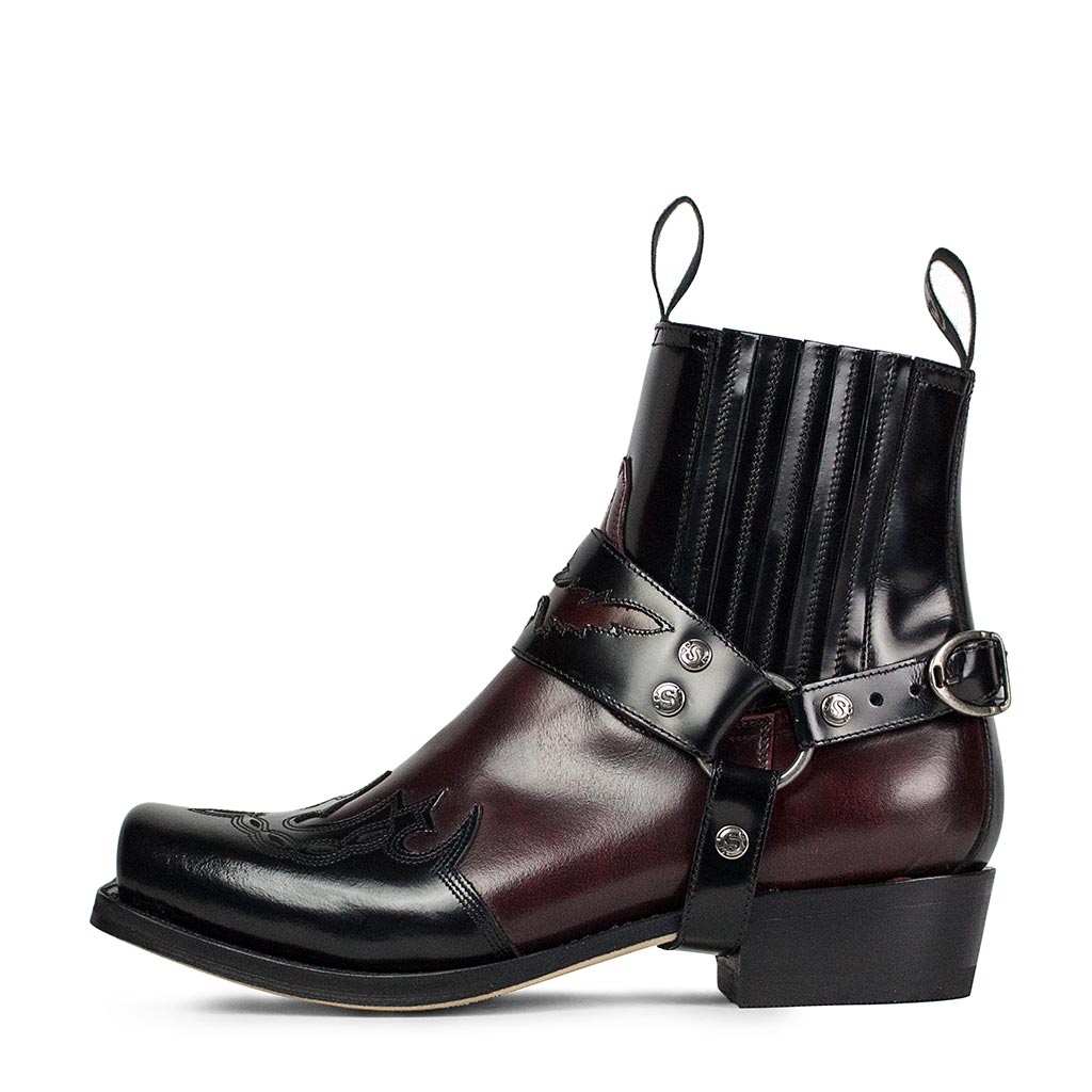 sendra-boots-7811-blues-florentic-cowboystiefel-schwarz-rot image 1