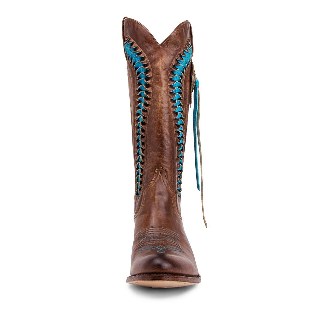sendra-boots-8990-debora-olimpia-damenstiefel-braun-t-rkis image 4