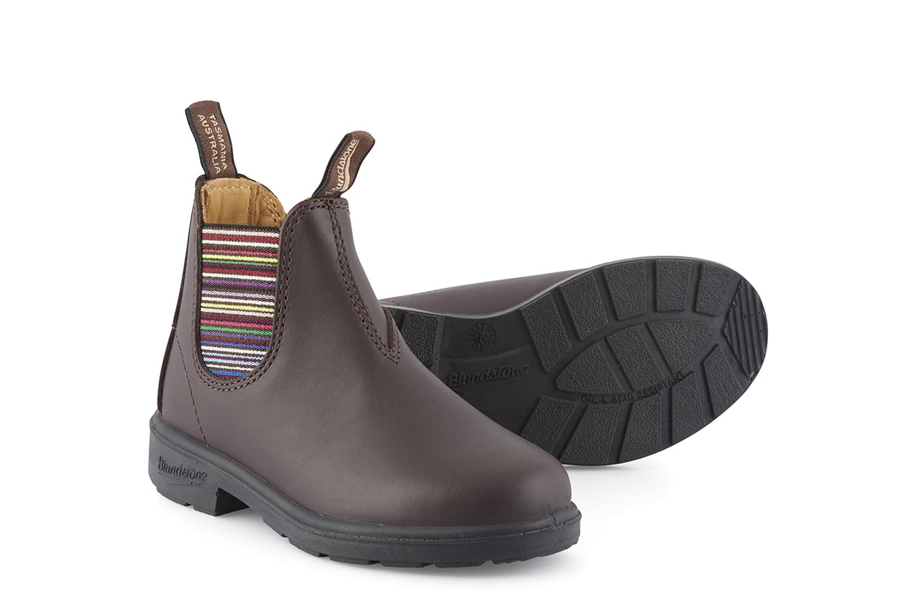 blundstone-1413-kinder-chelsea-boot-brown-streifen-elastic image 4