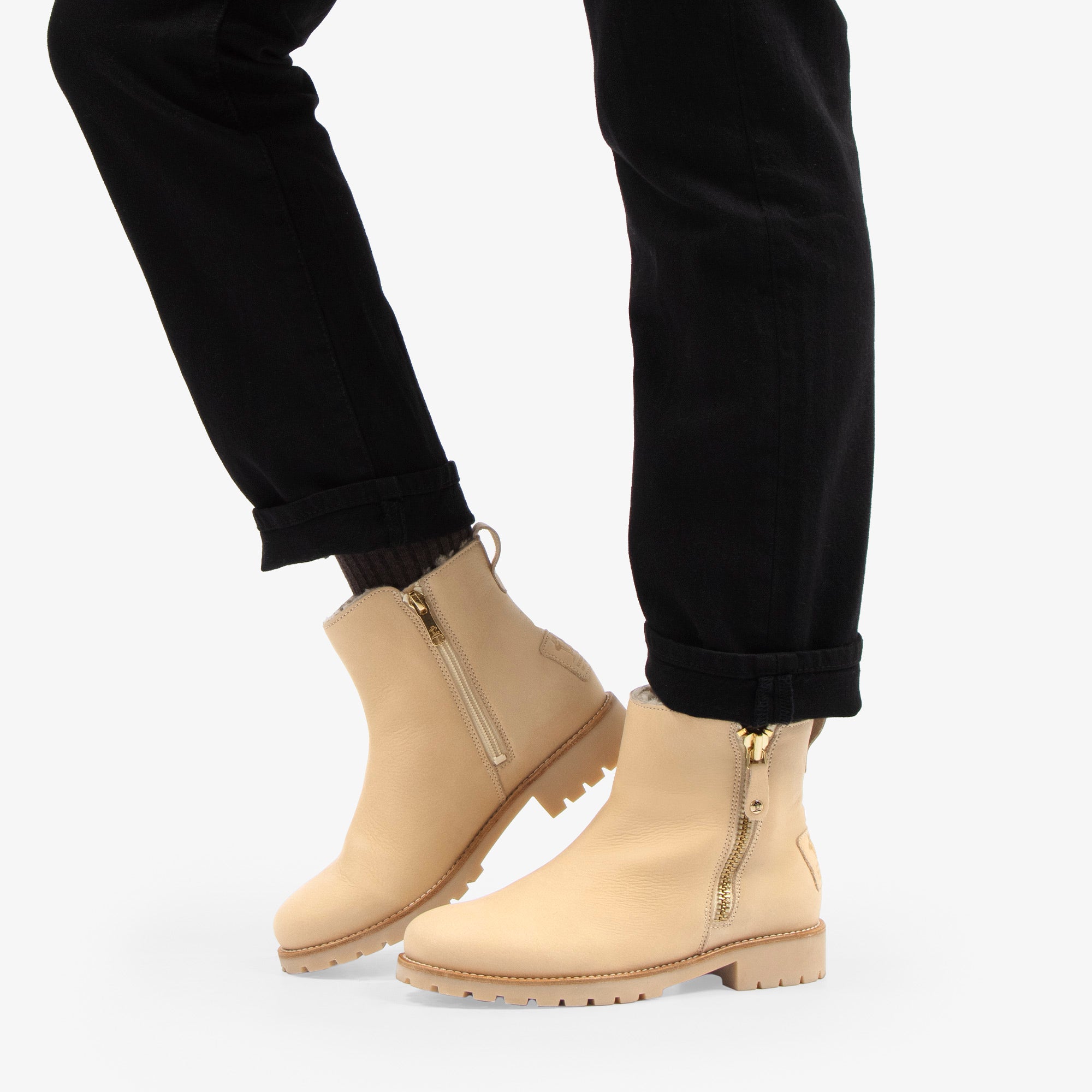 panama-jack-fiore-trav-b5-nobuck-crema-flache-damenstiefelette image 2