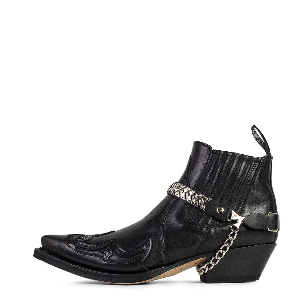 sendra-8024-cuervo-herren-cowboy-stiefelette-schwarz image 1