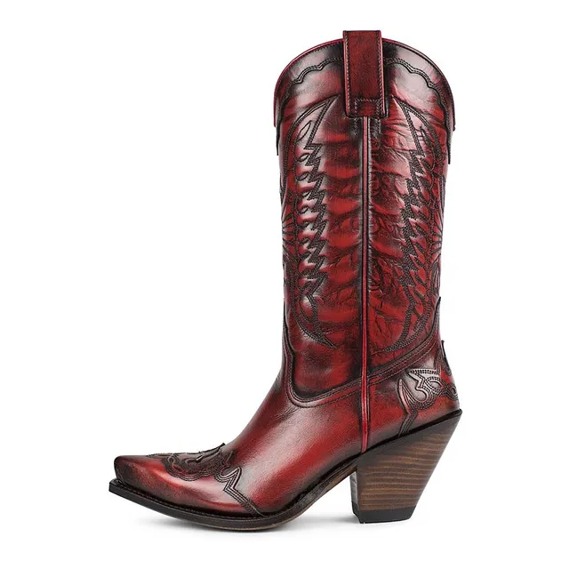sendra-boots-2560-gorca-flora-cowboy-stiefel-damen-rot-lava-old image 1
