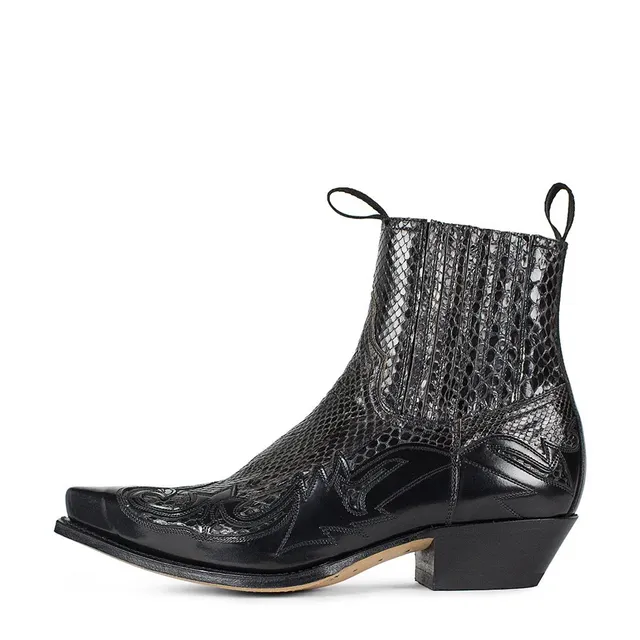 sendra-boots-4660p-cuervo-piton-chaira-oscuro-herren-exotic-cowboystiefel image 1