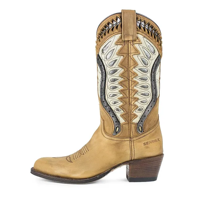sendra-boots-12860-debora-floter-tang-cowboy-stiefel-beige image 1