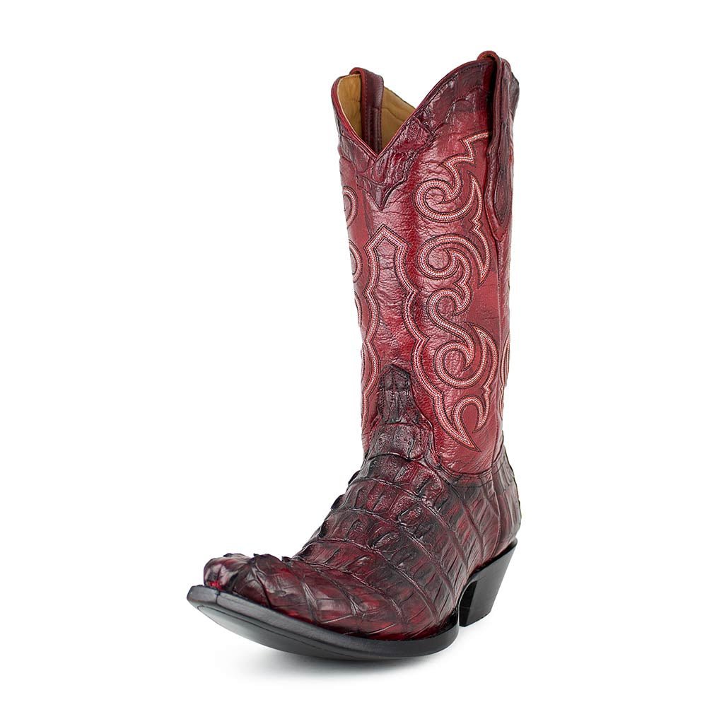 sendra-boots-texas-caiman-tail-rojo-exotic-westernstiefel-rot image 2