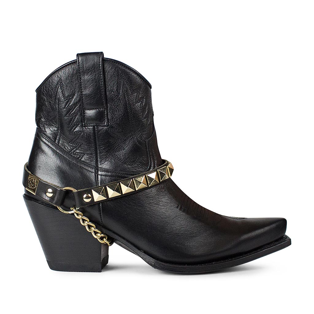 sendra-boots-arnes-30-arneses-black-oro-stiefel-harness-schwarz-gold image 2