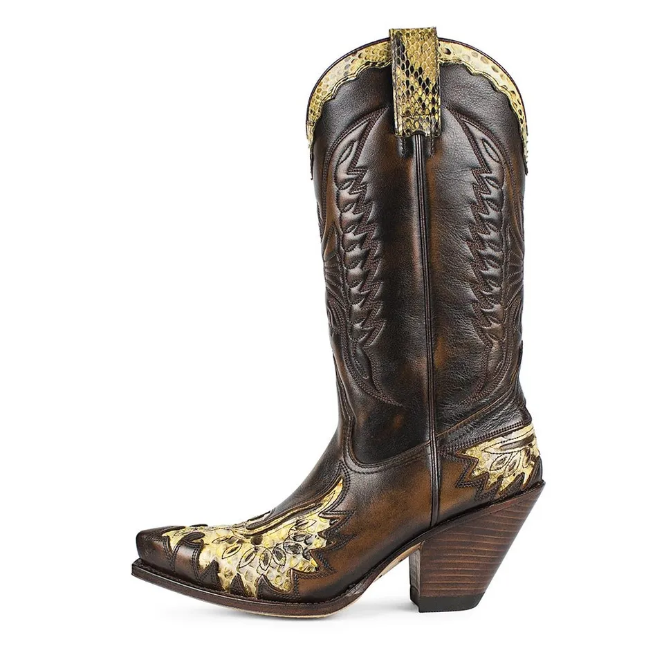 sendra-boots-7106p-gorca-natur-antic-jacinto-cowboy-stiefel-damen image 1