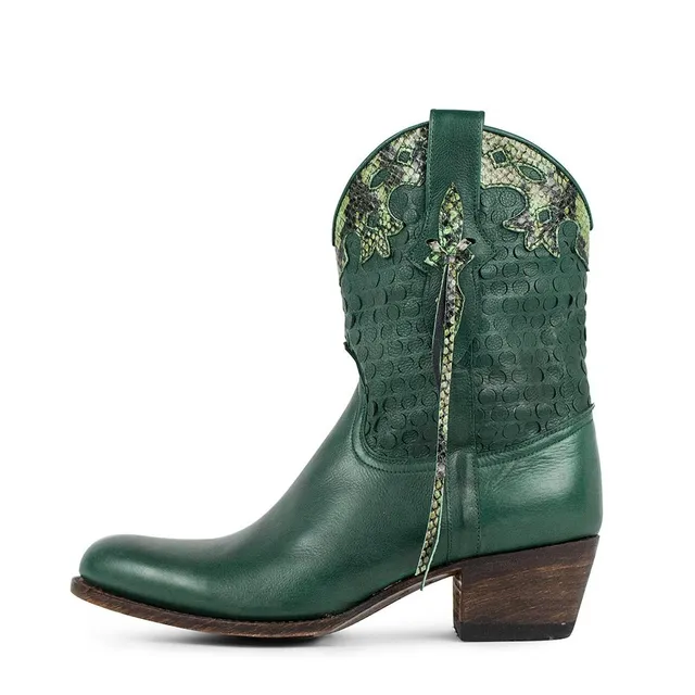 sendra-boots-15041-debora-nl-cowboy-stiefel-salvaje-muschio-t-rkis image 1