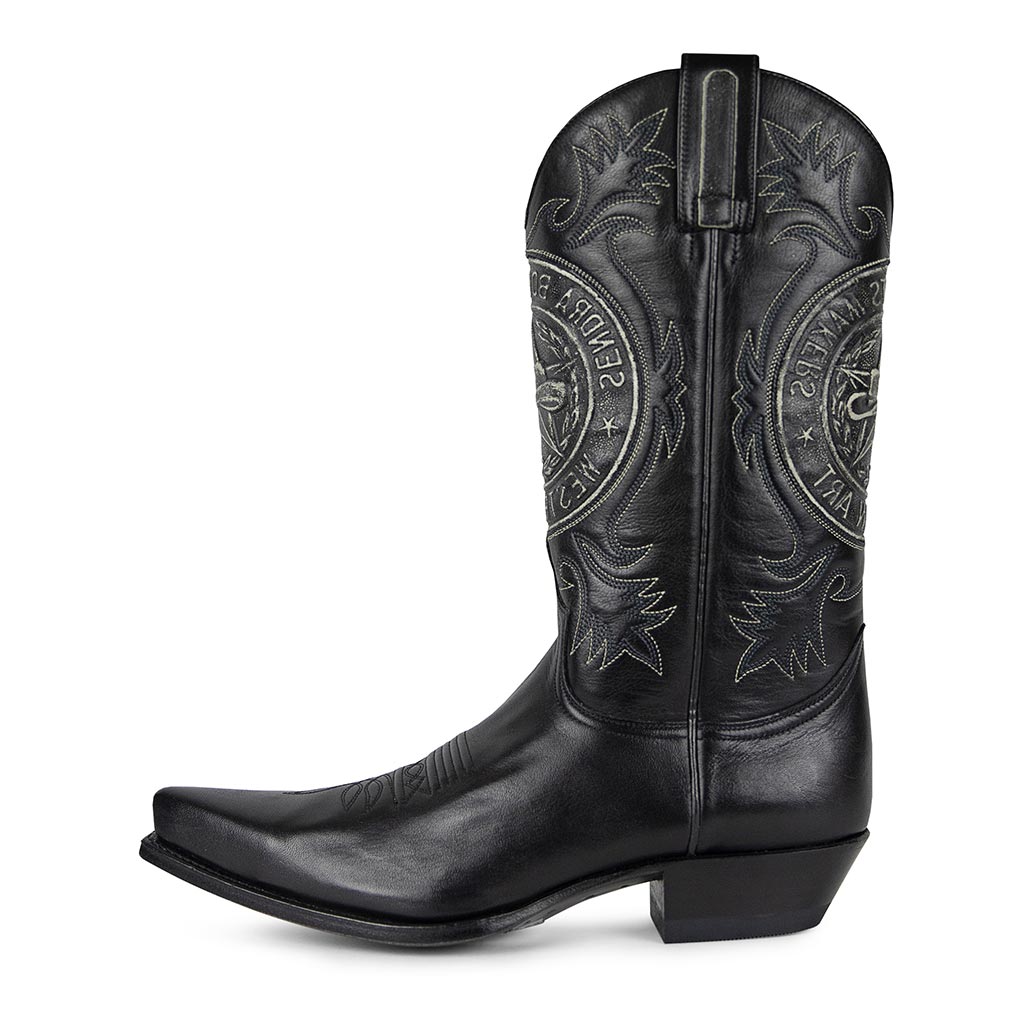 sendra-boots-2587-cuervo-salvaje-negro-cowboystiefel-spitz image 1
