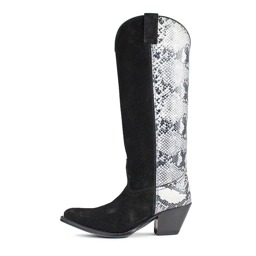 sendra-boots-17005-gordy-serraje-negro-damenstiefel-schwarz-hoher-schaft image 1