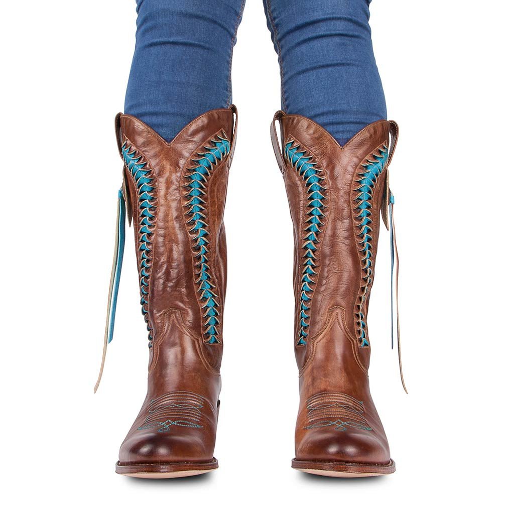sendra-boots-8990-debora-olimpia-damenstiefel-braun-t-rkis image 7